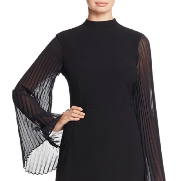 Cupcakes & Cashmere Black Dress w/ Chiffon Sleeves - Picture 1 of 2